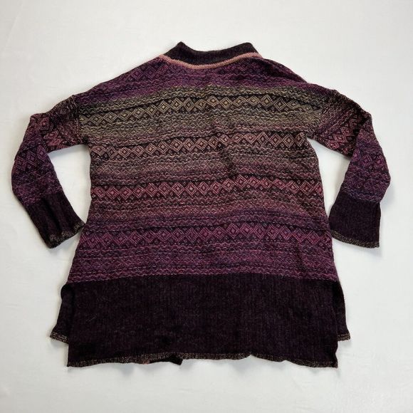 PERUVIAN CONNECTION Sigrid Cardigan Alpaca Aztec Tunic Open Front Women's M/L - Picture 7 of 7
